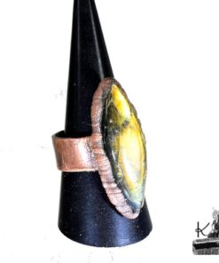 Bague ajustable Echna - cuivre et labradorite – Image 6
