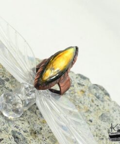 Bague ajustable Echna - cuivre et labradorite – Image 4