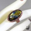Bague ajustable Nollaig avec labradorite