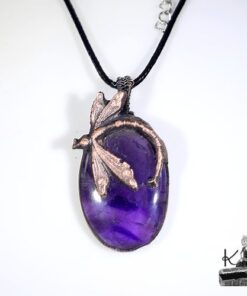 pendentif libania en cuivre et amethyste