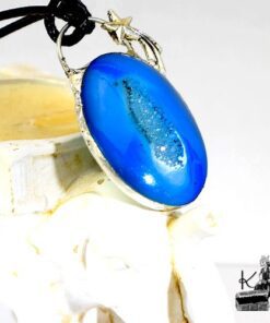 Pendentif Stea - onyx agate druzy serti étain – Image 5