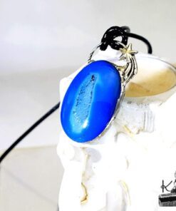 Pendentif Stea - onyx agate druzy serti étain – Image 4
