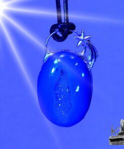 Pendentif Stea - onyx agate druzy serti étain – Image 3