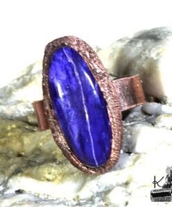 Bague ajustable Laoise - cuivre et charoite – Image 5