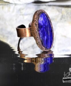 Bague ajustable Laoise - cuivre et charoite – Image 4