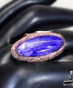 Bague ajustable Laoise - cuivre et charoite – Image 3