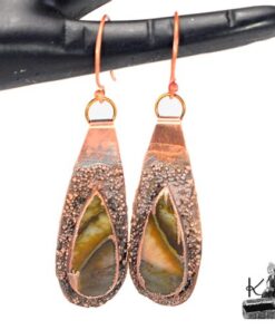 boucles d'oreille runa avec jaspe outback