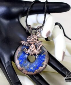 Pendentif Glasfeu - dragounet et lapis lazuli – Image 4
