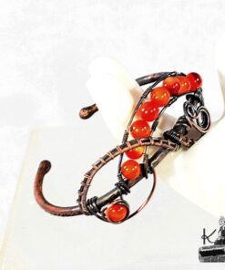 bracelet jonc jockie avec perles en cornaline