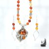 parure avec perles en cornaline