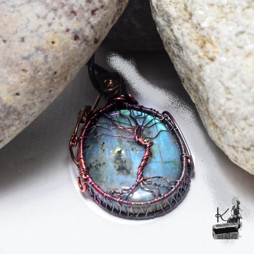 Pendentif Derrien - arbre de vie sur labradorite – Image 10
