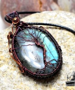 Pendentif Derrien - arbre de vie sur labradorite – Image 9