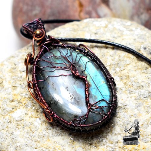 Pendentif Derrien - arbre de vie sur labradorite – Image 9