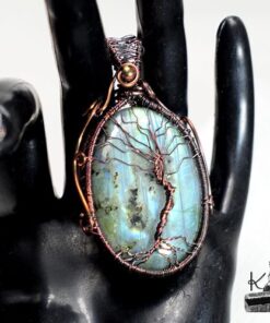 Pendentif Derrien - arbre de vie sur labradorite – Image 8