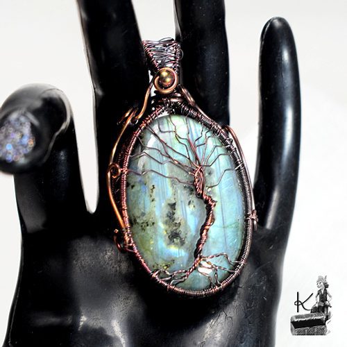 Pendentif Derrien - arbre de vie sur labradorite – Image 8