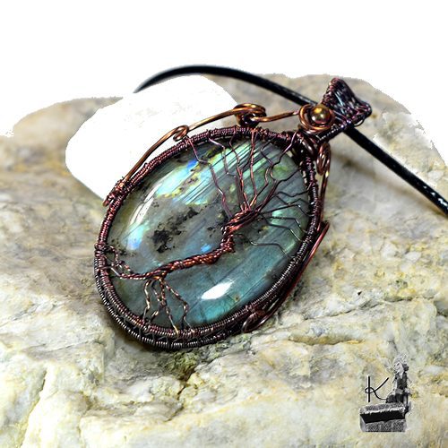 Pendentif Derrien - arbre de vie sur labradorite – Image 5