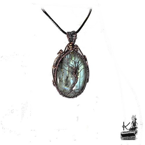 Pendentif Derrien - arbre de vie sur labradorite – Image 4
