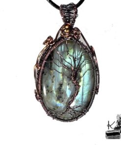 Pendentif Derrien - arbre de vie sur labradorite – Image 3