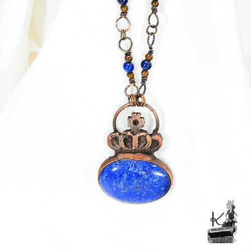 Collier Karaliene - lapis lazuli et cuivre – Image 9