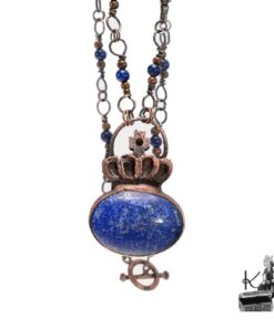 Collier karaliene an cuivre avec lapis lazuli