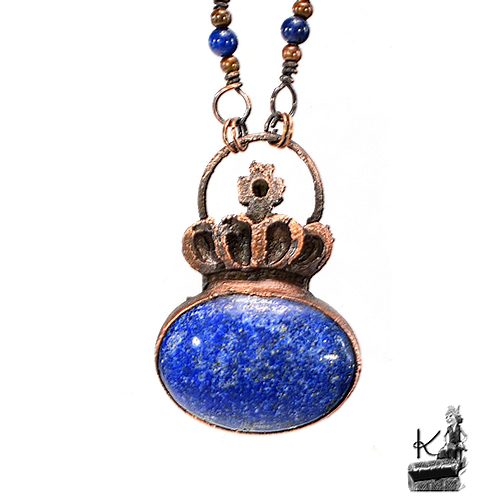 Collier Karaliene - lapis lazuli et cuivre – Image 8