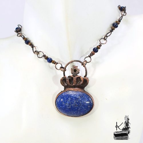 Collier Karaliene - lapis lazuli et cuivre – Image 7