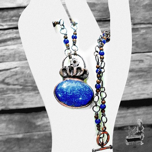Collier Karaliene - lapis lazuli et cuivre – Image 5