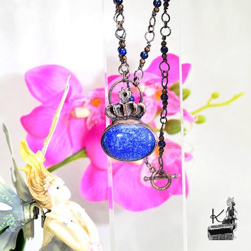 Collier Karaliene - lapis lazuli et cuivre – Image 4
