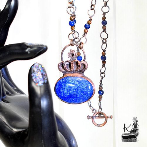 Collier Karaliene - lapis lazuli et cuivre – Image 3