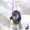 Bague ajustable dyri avec labradorite