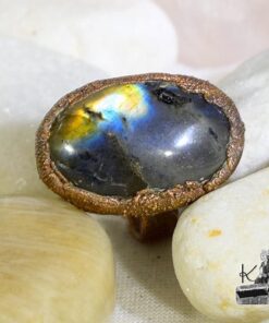 Bague ajustable Dyri - cuivre et labradorite – Image 8