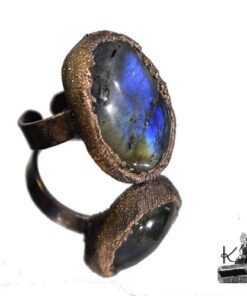 Bague ajustable Dyri - cuivre et labradorite – Image 7