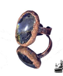 Bague ajustable Dyri - cuivre et labradorite – Image 6