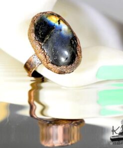 Bague ajustable Dyri - cuivre et labradorite – Image 5