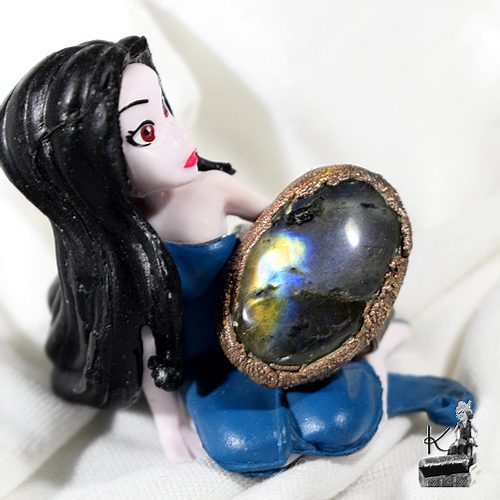 Bague ajustable Dyri - cuivre et labradorite – Image 2