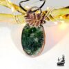 Pendentif guarradh en quartz jardin vert et cuivre