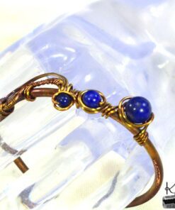 Bracelet jonc en cuivre et lapis lazuli Servan