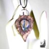 Pendentif Teliel - feuille cuivrée avec labradorite
