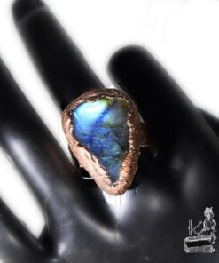 Bague ajustable Melyna - cuivre et labradorite – Image 3