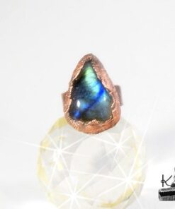 Bague ajustable Melyna - cuivre et labradorite – Image 4