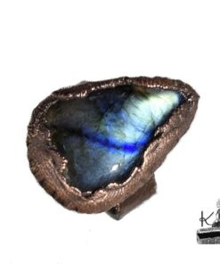 Bague ajustable Melyna - cuivre et labradorite – Image 2