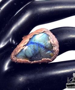 Bague ajustable Melyna - cuivre et labradorite – Image 11