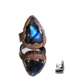 Bague ajustable Melyna - cuivre et labradorite – Image 6