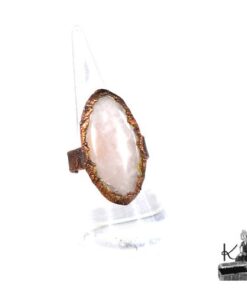 Bague ajustable Navi - cuivre et quartz rose – Image 9