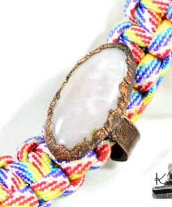 Bague ajustable Navi - cuivre et quartz rose – Image 4