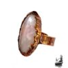 bague navi en cuivre et quartz rose