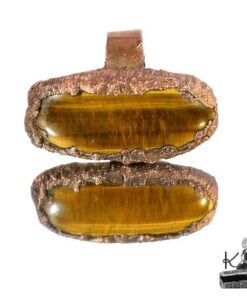 Bague ajustable Daeron - cuivre et oeil de tigre – Image 4