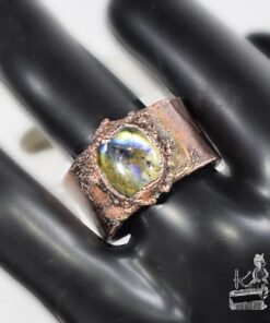 Bague ajustable Rem - cuivre et labradorite – Image 6