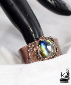 Bague ajustable Rem - cuivre et labradorite – Image 5