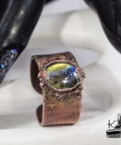 Bague ajustable Rem - cuivre et labradorite – Image 3